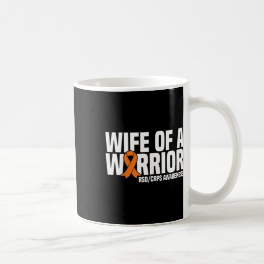 Wife Of A Warrior Orange Ribbon Rsdcrps Awareness  コーヒーマグカップ (右)