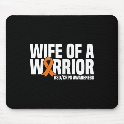 Wife Of A Warrior Orange Ribbon Rsdcrps Awareness マウスパッド (正面)