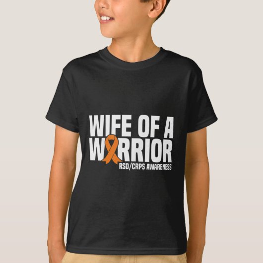 Wife Of A Warrior Orange Ribbon Rsdcrps Awareness  Tシャツ (正面)