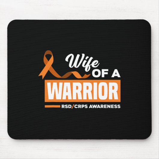 Wife Of A Warrior Support Supporter Rsd Crps Aware マウスパッド (正面)