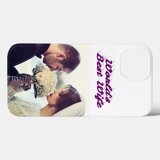 Wife Photo purple iPhone Case Case-Mate iPhoneケース (裏面 (横))