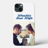 Wife Photo sea blue iPhone Case Case-Mate iPhoneケース (裏面)