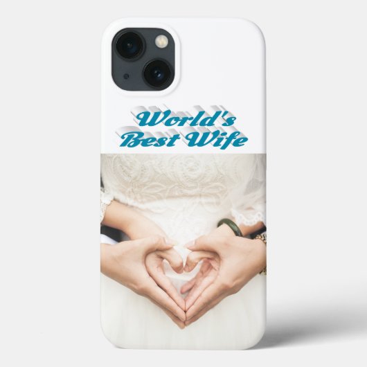 Wife Photo sky blue iPhone Case Case-Mate iPhoneケース (裏面)