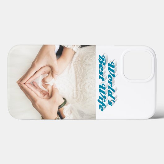 Wife Photo sky blue iPhone Case Case-Mate iPhoneケース (裏面 (横))