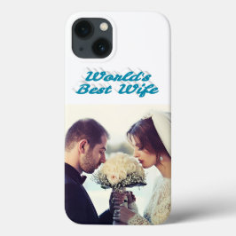 Wife Photo sky blue iPhone Case iPhone 13ケース