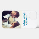 Wife Photo sky blue iPhone Case Case-Mate iPhoneケース (裏面 (横))