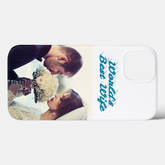 Wife Photo sky blue iPhone Case Case-Mate iPhoneケース (裏面 (横))