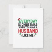 Wife Xmas Card Funny From Loving Husband シーズンカード (正面)