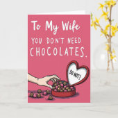 Wife You Dont Need Chocolates Card カード (黄色い花)