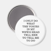 Wife's Funny Magnet for Husbands  マグネット (正面/裏面)