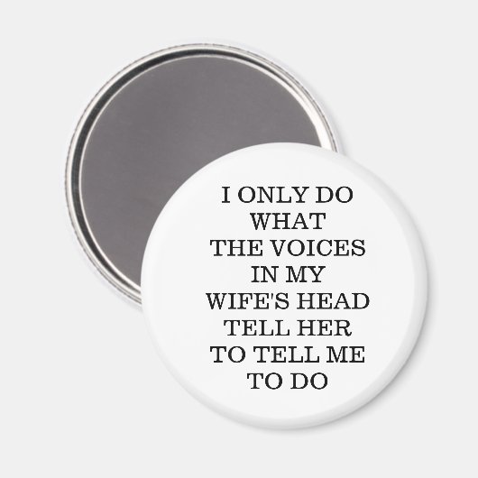 Wife's Funny Magnet for Husbands  マグネット (正面/裏面)