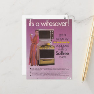 “Wifesaver” レトロなオーブンの広告 ポストカード