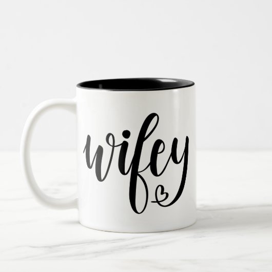 Wifeyのコーヒー・マグ ツートーンマグカップ (左)