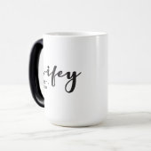 Wifeyのパーソナライズされたスクリプトのモダン作成 モーフィングマグカップ (正面左)