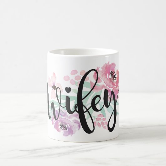 Wifeyのマグの結婚式の夫人があるGift花嫁のコップの花嫁 コーヒーマグカップ (中央)