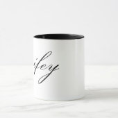 Wifeyのマグ|の黒い原稿 マグカップ (中央)