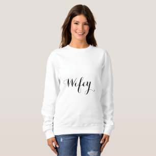 Wifeyの白黒Stylish2エレガントなトレンディーのカッコいい スウェットシャツ