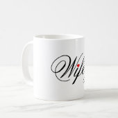 Wifeyの赤いハートのマグ コーヒーマグカップ (正面左)