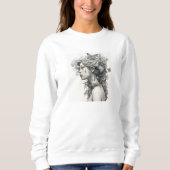 Wifeyエレガントの写真ギフトを追加するカスタム スウェットシャツ (正面)