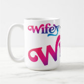 Wifeyカップル結婚の記念日カスタムのカラフル コーヒーマグカップ (左)