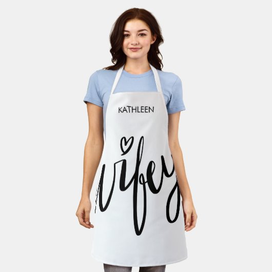 WIFEYスタイリッシュ料理及び女性用ベーキングエプロン エプロン (着用した状態)