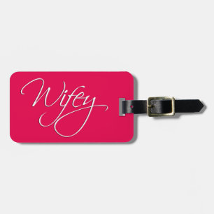 Wifey書の変更できる背景 ラゲッジタグ