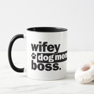 Wifey犬のお母さんのボスのおもしろいなコーヒー・マグ マグカップ