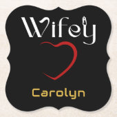 Wifey結婚の記念日パーティー ペーパーコースター (正面)