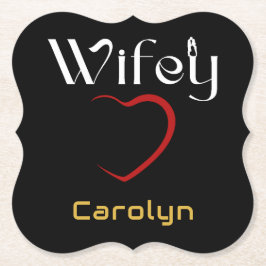Wifey結婚の記念日パーティー ペーパーコースター