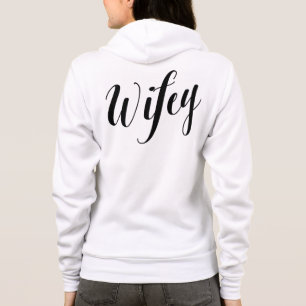 Wifey ブラックスクリプトスウェットシャツ パーカ