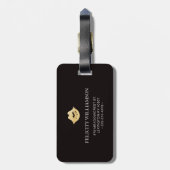 Wifey |夫人Black及び金ゴールドの原稿の新婚者のモノグラム ラゲッジタグ (裏面縦)