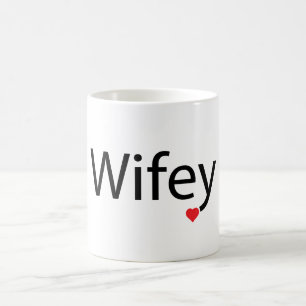 Wifey – 黒/白11 ozモーフィングマグ モーフィングマグカップ