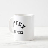 Wifey College Tシャツ コーヒーマグカップ (正面左)