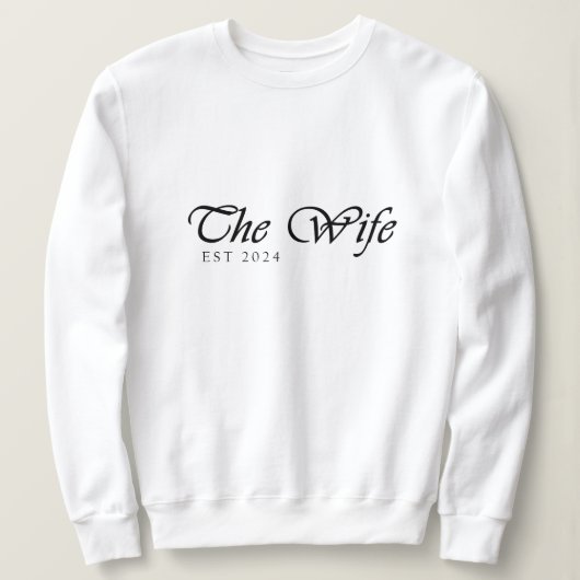 Wifey crewneck Sweatshirt for newly married couple スウェットシャツ (デザイン正面)