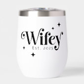Wifey Est年任意の色のレトロエレガントフォント (正面)