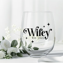 Wifey Est年任意の色のレトロエレガントフォント