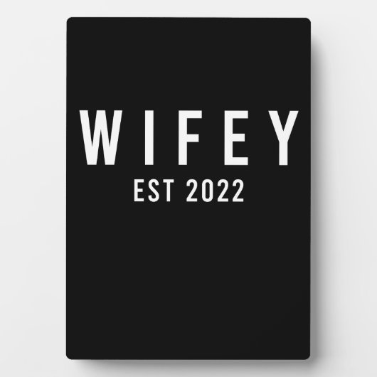 Wifey Est 2022花嫁になるバチェロレッテ フォトプラーク (正面)