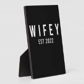 Wifey Est 2022花嫁になるバチェロレッテ フォトプラーク (側面)