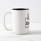 Wifey Est 2024ブラックスクリプト新着パーソナライズされた ツートーンマグカップ (左)