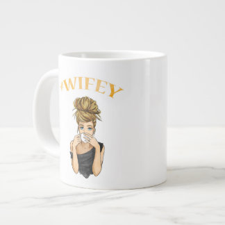 #Wifey / #Fianceマグカップ ジャンボコーヒーマグカップ