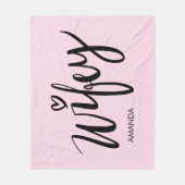 Wifey fleece blanket gift with personalized name フリースブランケット (正面)