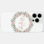 Wifey Floral Rose Gold iPhone Case Case-Mate iPhoneケース (裏面 (横))