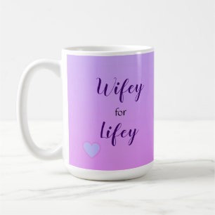 Wifey for Lifey Pink and Obmre Background(Wifey fo コーヒーマグカップ