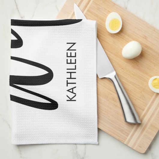 Wifey kitchen towel gift with personalized name キッチンタオル (四つ折り)