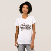 Wifey Material - ハートとダイヤモンド リング 女性用 Tシャツ (正面フル)