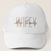 Wifey, personalized gift for wife, future Mrs. キャップ (正面)