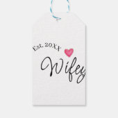 Wifey red heart est. Year future wife valentine's  ギフトタグ (裏面)