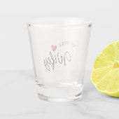 Wifey red heart est. Year future wife valentine's  ショットグラス (裏面)