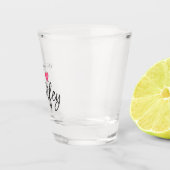 Wifey red heart est. Year future wife valentine's  ショットグラス (右)