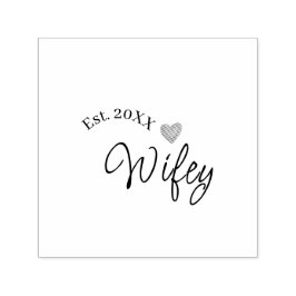 Wifey red heart est. Year future wife valentine's  セルフインキングスタンプ